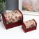 Casket "Flower panel" (set 2 pcs), 10.5 × 10.5 × 15.2 cm