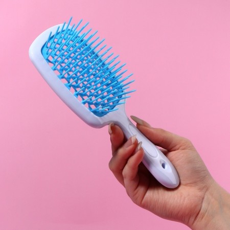 The comb is massage, wide, ventilated, 8.5 × 20.5 cm, PVC box, color mix/white-6