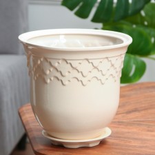 Pot Flower Uta No. 2, white 5.5 l