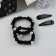 Hair Set "Gloria Chic" (2 gum 5 cm, 2 invisibility 5 cm) black