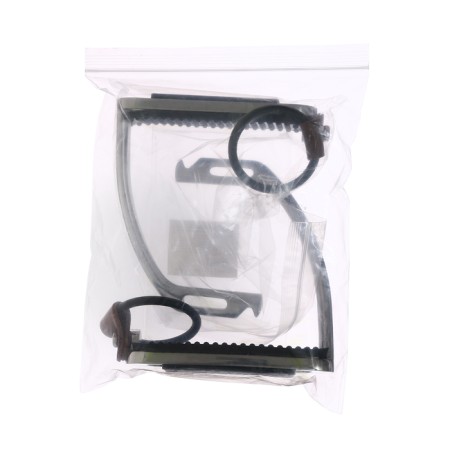 Metal stirrup with rubber inserts, chrome, set 2 pcs-7