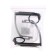 Metal stirrup with rubber inserts, chrome, set 2 pcs