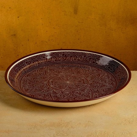 Largan Rishtan ceramics "Patterns", 36 cm brown