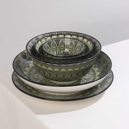 Saladnik ceramic shade "Mirsoole", 680 ml, d = 16 cm, green color-6