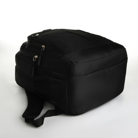 Youth backpack from lightning textiles, 5 pockets, black color-4
