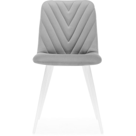 STULL OF A METALLARCASA RALF Metal/Velur, White/Gray 44x53x83 cm-1