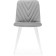 STULL OF A METALLARCASA RALF Metal/Velur, White/Gray 44x53x83 cm