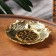 Flower powder and cones stand, golden, d = 8.5 cm