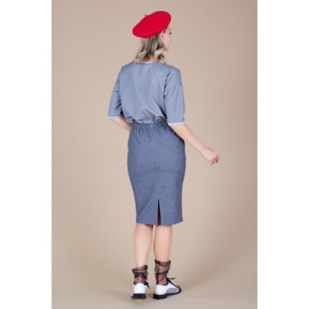 Women's skirt, size 44, gray color-1