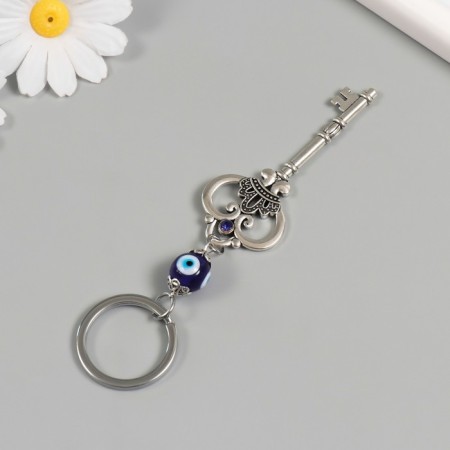 Keychain from the evil eye Metal "key with crown" 3x8.2 cm-2