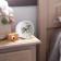 Clock - desktop an alarm clock "who gets up early", discrete move, D -8 cm, 9.5 x 9.5 cm, aa