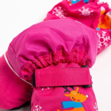 Mittens children's, color is bright pink, size 13 (2-5 years)-2
