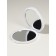 Folding mirror “waves”, d = 7.5 cm, matte white color