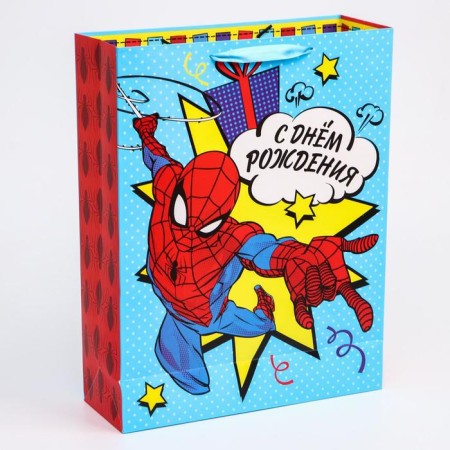 Gift package "Happy Birthday" 31x40x11 cm, packaging, spider-man-1
