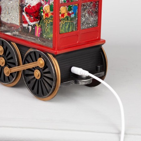 LED figure "steam locomotive" 31 × 17 × 10 cm, plastic, AAX3 batteries (not complete), USB, glow warm white-3