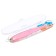 A spoon for a nursery, for the first feeding, in a container, pink
