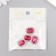 Decor for creativity Metall "Medallion octagonal" bright pink crystal rhinestones 2x1.5cm