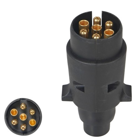 Trail trailer 12V, 7 contacts plastic, oil seal, ATE-23-2