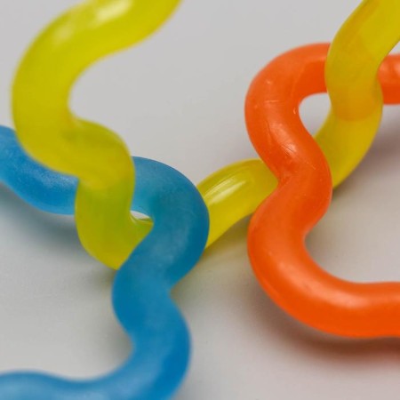 Chewing toy "3 stars" 16 cm, transparent, blue/yellow/orange-2