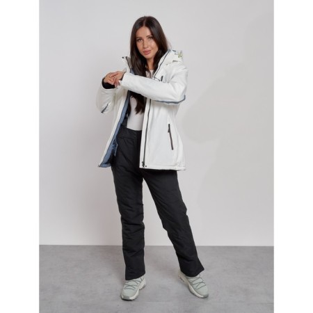 Ski costume female winter, size 42, white color-10