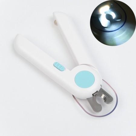 Animal claws with LED flashlight and nail file, blue