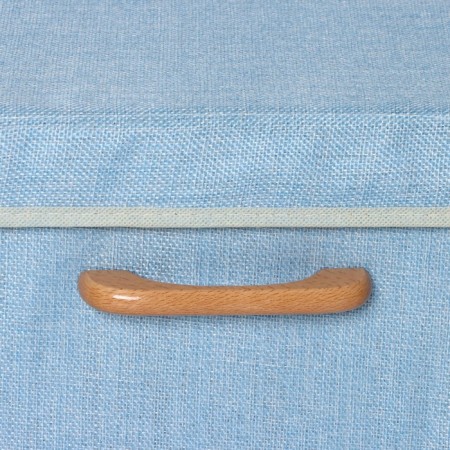 Storage box with lid LadoM "Francesca", 33 × 25 × 19.5 cm, blue color-2