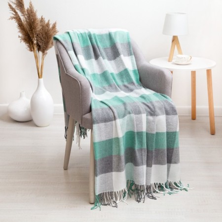 Picnic Piknik140x200 cm, white-green-gray, cotton 20%, pan 40%, polyester 40%