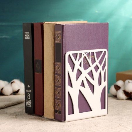 Holder-stand for books "Trees" set 2pcs, 9.2x12x15.4cm, white