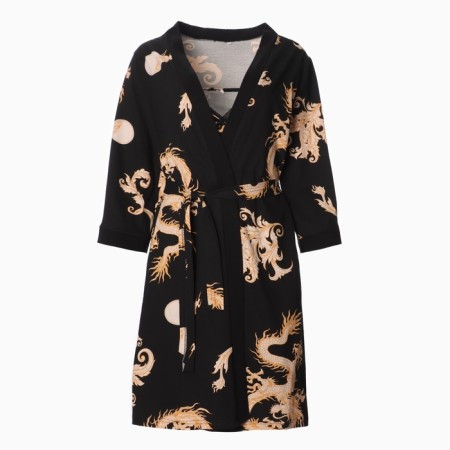 Female set (robe/shirt), black color, size 44-7