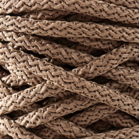Knitting cord 100% polyester, width 5 mm 100m (latte)-3