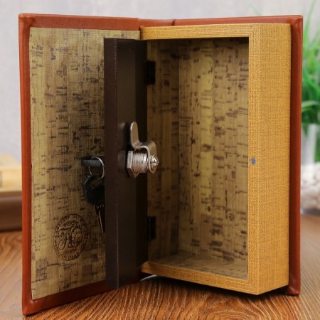 Safe wood book leather embossing "Philosophy of success" 21x13x5 cm-2