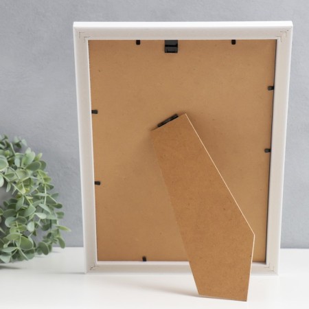 Photo frame Plastic "Gloria" 21x30 cm, with a paspartu, white-3