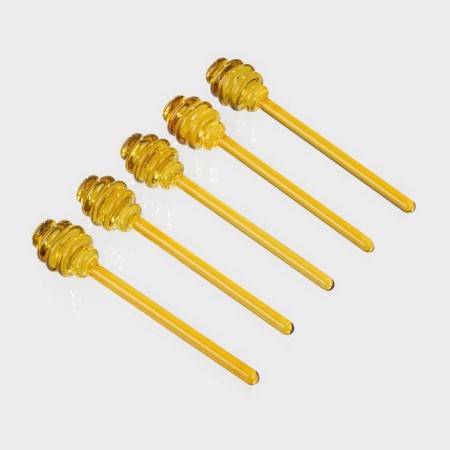 Glass stick for honey "Medok", 15 × 3.2 cm, yellow color-5