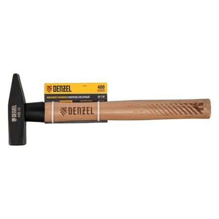 Denzel 10428 locksmith hammer, forged square steel, beech handle, 400 g-2