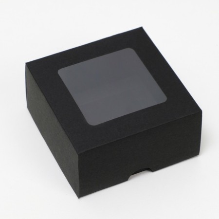 The box is folding, the lid is, with the window, black, 10 x 10 x 5 cm-1