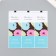 Sticker Paper Gratitude "peonies" set of 50 pcs 9x3 cm