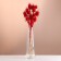 A set of dried flowers "Brush", a ban 7-8 pcs, length 50 (+/- 6 cm), red