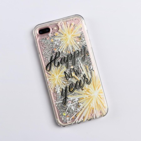 Case for the New Year's "Happy Year" phone, on the iPhone 7.8 Plus-1