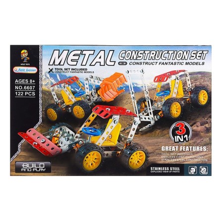 Metal constructor "Stroykhnika", 3 assembly options, 122 details-2