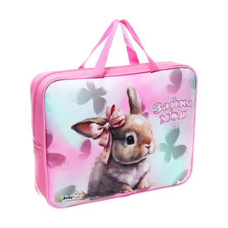 Folder with handles A4 textiles, 350 x 265 x 75 mm, PMD 4-22 "My bunny"-1