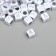 Beads for creativity plastic "Russian letters on a cube" white with silver set of 20 g 0.6x0.6cm