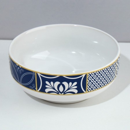 Deep plate ceramic "Morocco", 14.5 cm, 550 ml, white color-2