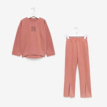 Kidsa (sweatshirt, trousers) minku Terracotta color, height 134-8