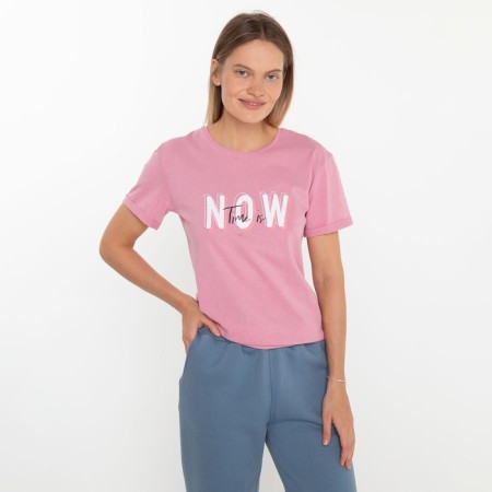T -shirt female, pink color, size 44-1