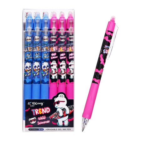 Gel handle Erased ink, blue rod, 0.5 mm, machine gun, body bear mix