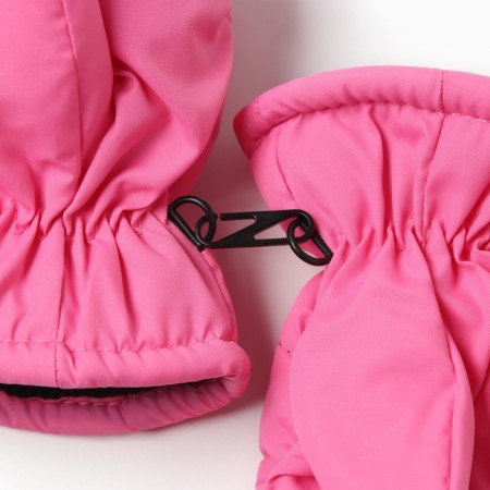 Winter children's mittens minku, bright pink color, 15cm-5