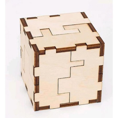 Wooden designer-heading "Cube 3D Puzzle"-1