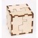 Wooden designer-heading "Cube 3D Puzzle"