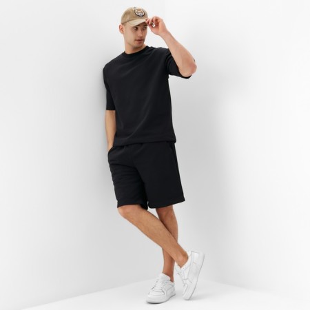 Men's T-shirt from organic cotton Minaku Regular Fit: Black color, pr 54-1