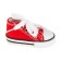 Doll sneakers, sole length 7.5 cm, red color